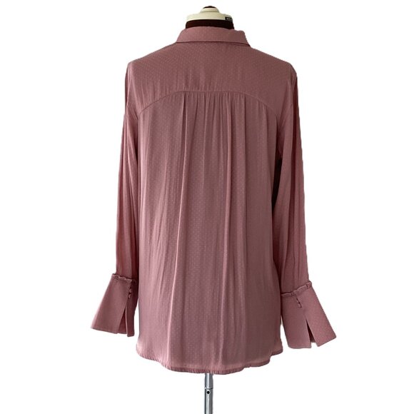Karen Simonson Peachy Silky Button Front Blouse - Picture 3 of 7